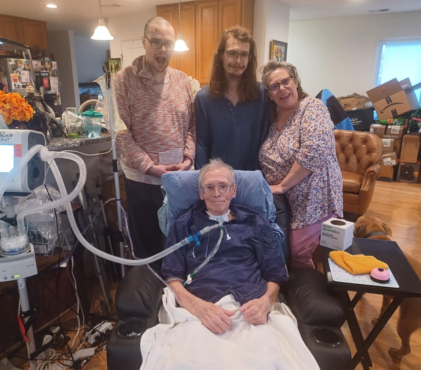 ALS patient, Ed Belair, and his family. Let Hope Grow