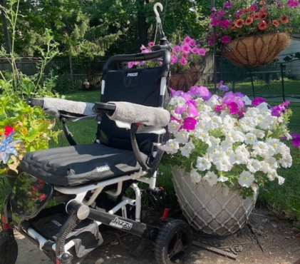 Roho wheelchair cushion provided by Let Hope Grow for Shadene Butchart in Washington DC
