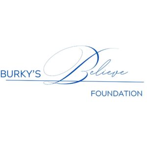 Burky’s Believe Foundation logo in elegant blue script, sponsor of Let Hope Grow founded by Stephen and Lisa Burkholder in Pennsylvania