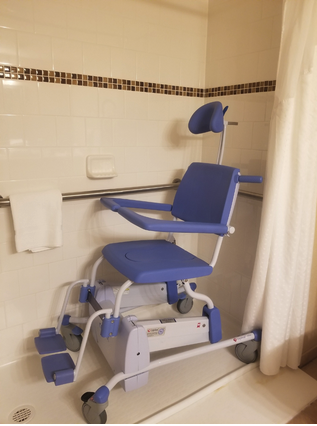 Shower Chair Setup for ALS
